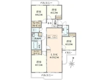 【神奈川県/茅ヶ崎市茅ヶ崎】パークタウン茅ヶ崎6号棟 間取り図