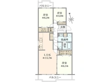 【神奈川県/藤沢市辻堂新町】辻堂駅前ハイツ 4号棟 間取り図