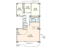 【神奈川県/藤沢市鵠沼東】東急ドエル藤沢ビレジ 1号棟 間取り図