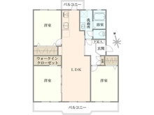 【神奈川県/藤沢市遠藤】羽根沢第二住宅 17号棟 間取り図