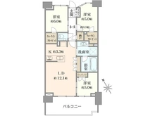 【東京都/台東区松が谷】プラウド上野松が谷 間取り図