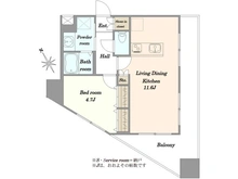【東京都/渋谷区千駄ヶ谷】マイキャッスル代々木 間取り図