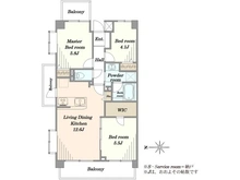 【東京都/中野区南台】中野方南町グランドハイツ 間取り図