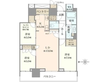 【東京都/中央区晴海】ザ・パークハウス晴海タワーズ　クロノレジデンス 間取り図