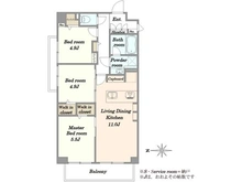 【東京都/練馬区石神井町】セザールパークサイド石神井公園　壱番館 間取り図