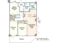 【東京都/渋谷区本町】日興初台スカイマンション 間取り図