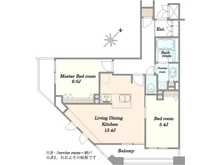 【東京都/新宿区新宿】サンウッド新宿戸山フラッツ 間取り図