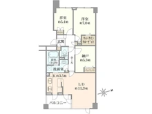【東京都/渋谷区代々木】東急ドエルアルス代々木参宮橋 間取り図