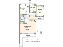 【神奈川県/逗子市小坪】東急ドエル・アルス逗子ウィングコースト 間取り図