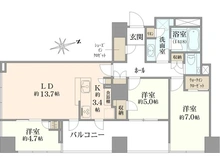 【東京都/新宿区四谷】クラッシィタワー新宿御苑 間取り図