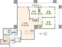 【東京都/新宿区百人町】西戸山タワーホウムズセントラルタワー 間取り図