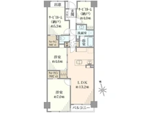 【東京都/新宿区百人町】ザ・パームス⻄⼾山 間取り図