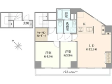【東京都/新宿区百人町】ムサシノビルバラードハイム 間取り図