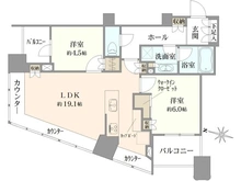 【東京都/中央区勝どき】パークタワー勝どきサウス 間取り図
