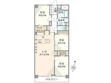【東京都/西東京市保谷町】保谷パークハウス B棟 間取り図