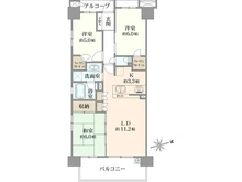 【東京都/三鷹市下連雀】ベルディオ三鷹レジデンス 間取り図