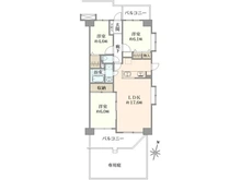 【埼玉県/川越市岸町】コスモ川越 間取り図