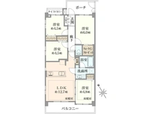 【東京都/武蔵野市西久保】ベルジュール武蔵野II 間取り図