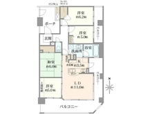 【東京都/稲城市矢野口】ライオンズグローベル稲城パルティール 間取り図