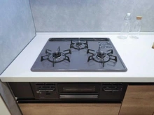 【東京都/調布市布田】調布ヶ丘ハイツ キッチン：三口コンロ