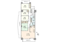 【東京都/稲城市百村】稲城パークホームズ 間取り図