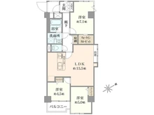 【東京都/調布市富士見町】コープ調布A棟 間取り図