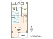 【東京都/世田谷区深沢】パシフィックニュー自由が丘 間取り図