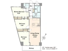 【東京都/目黒区八雲】都立大バロンズコート 間取り図