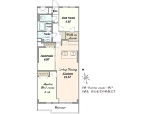 【東京都/世田谷区奥沢】日商岩井田園調布マンション 間取り図