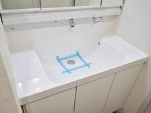 【神奈川県/横浜市磯子区森】マンション上大岡台 B棟 洗面室：洗面化粧台