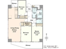 【神奈川県/川崎市中原区丸子通】新丸子パーク・ホームズ 間取り図