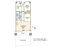 【神奈川県/横浜市保土ケ谷区法泉】東急ドエル・横浜ヒルサイドガーデン 4番館 間取り図