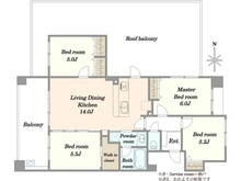 【神奈川県/厚木市長谷】厚木第9ダイヤモンドマンション 間取り図