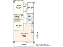 【神奈川県/川崎市多摩区東三田】シティウインズ生田 間取り図