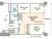 【神奈川県/横浜市青葉区荏田西】ブリリア青葉荏田 間取り図
