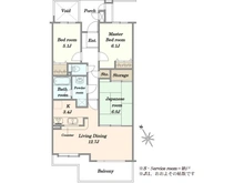 【神奈川県/川崎市麻生区栗平】小田急プラウディア栗平 間取り図