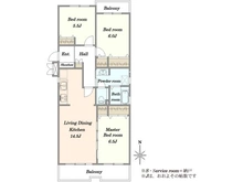 【東京都/多摩市鶴牧】グリーンメゾン鶴牧 5号棟 間取り図