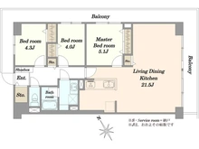 【神奈川県/川崎市多摩区三田】ソフトタウン生田 間取り図
