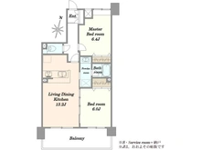 【東京都/多摩市和田】ダイアパレス聖蹟桜ヶ丘 間取り図