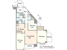 【神奈川県/川崎市多摩区枡形】クリオ向ヶ丘遊園壱番館 間取り図