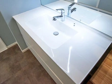 【神奈川県/川崎市多摩区中野島】新多摩川ハイム 1号棟 洗面室：洗面ボール