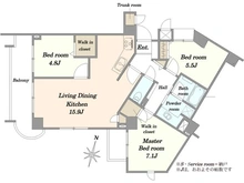 【神奈川県/川崎市麻生区上麻生】小田急コアロード新百合ヶ丘南　壱番館 間取り図