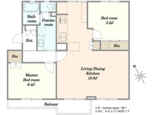 【東京都/町田市鶴川】鶴川二丁目住宅 11-2号棟 間取り図