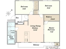 【神奈川県/川崎市麻生区高石】第2百合ヶ丘ハイツ 2号棟 間取り図
