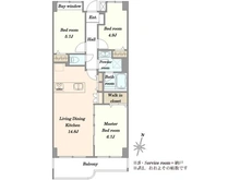 【東京都/八王子市南大沢】ライオンズマンション南大沢 間取り図