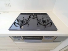 【東京都/多摩市落合】カインドステージ京王多摩センター キッチン：三口コンロ