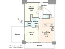 【東京都/稲城市東長沼】シーアイマンション京王稲城 間取り図