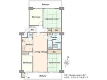 【東京都/町田市南町田】藤和南町田ハイタウン 間取り図