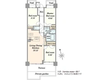 【神奈川県/川崎市多摩区宿河原】コスモステージ宿河原 間取り図