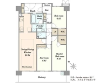 【東京都/八王子市下柚木】リーデンススクエア南大沢 B棟 間取り図